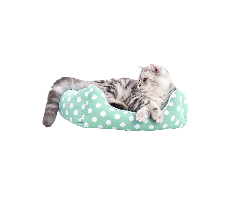 Polka Print Cat Bed